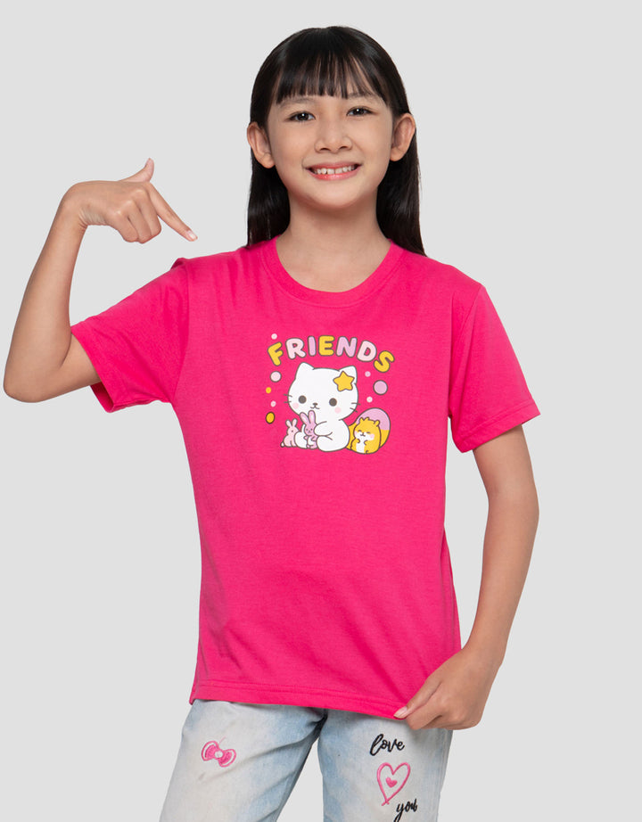 MxM Little M Print Friends Kaos Anak Perempuan