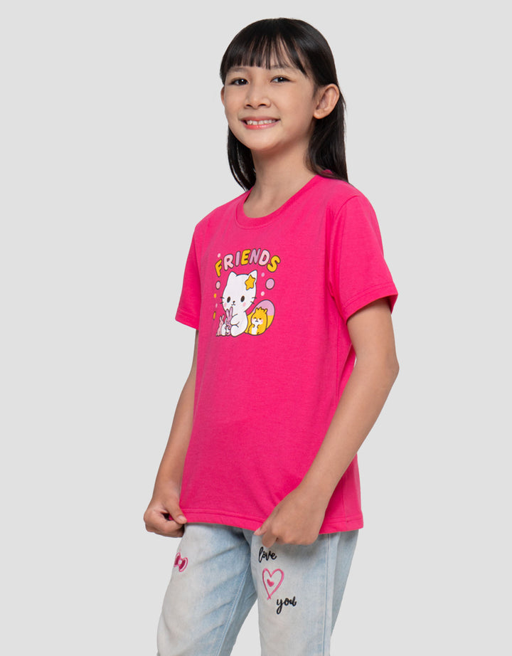MxM Little M Print Friends Kaos Anak Perempuan