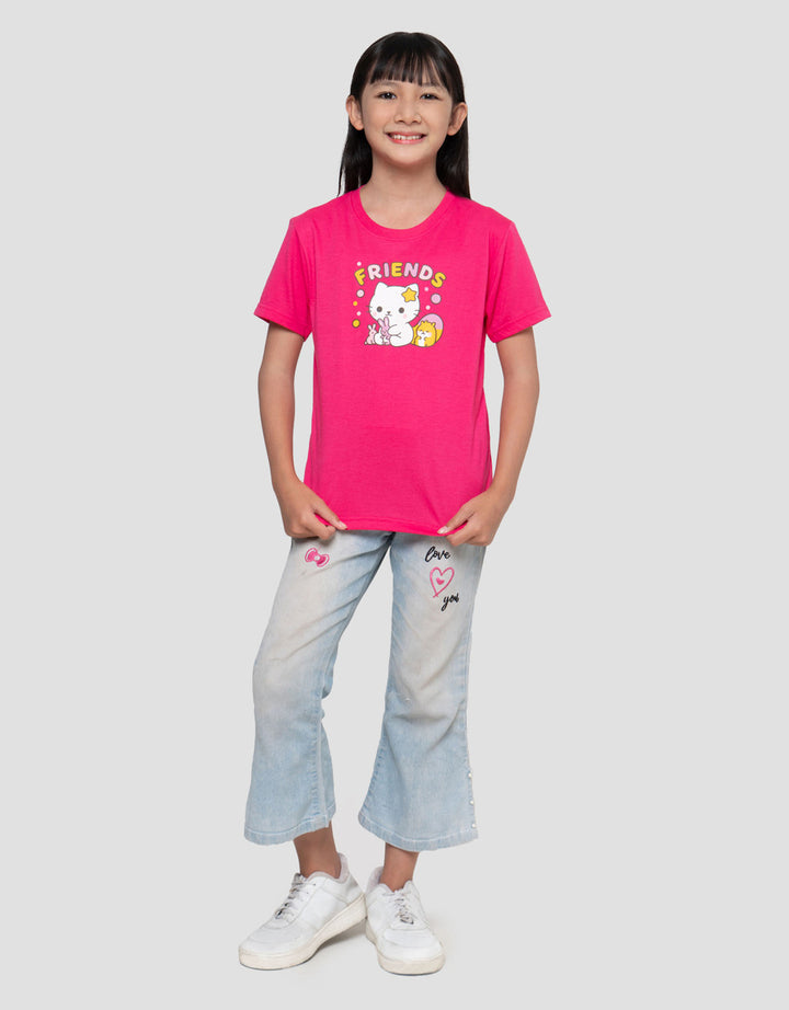 MxM Little M Print Friends Kaos Anak Perempuan