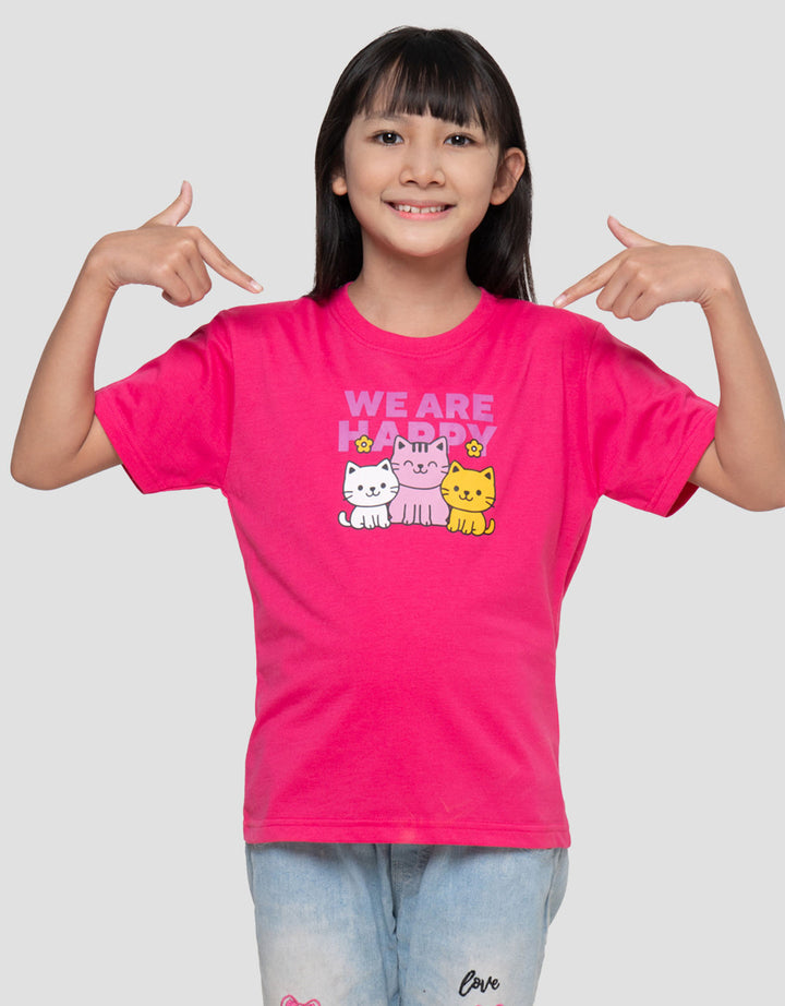 MxM Little M Print We Are Happy Kaos Anak Perempuan