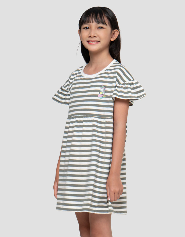 MxM Little M Stripe Dress Anak Perempuan