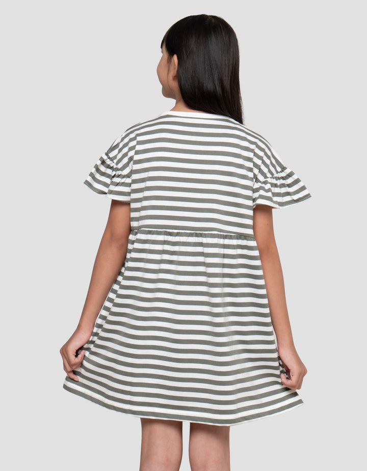 MxM Little M Stripe Dress Anak Perempuan