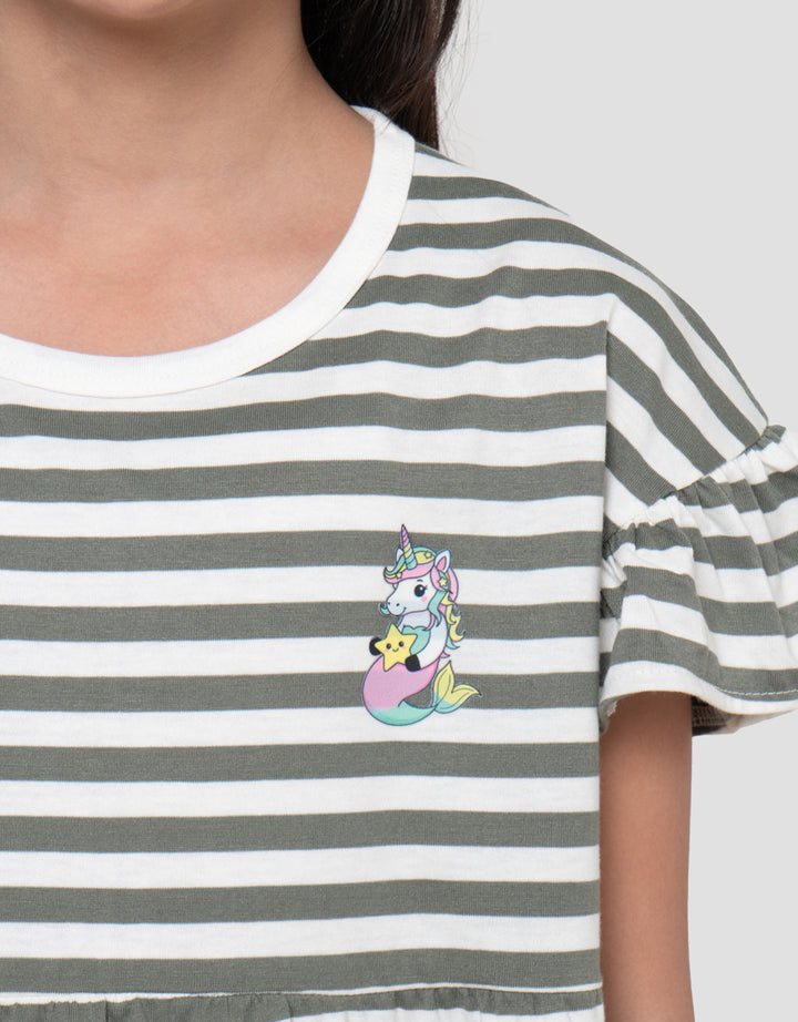 MxM Little M Stripe Dress Anak Perempuan