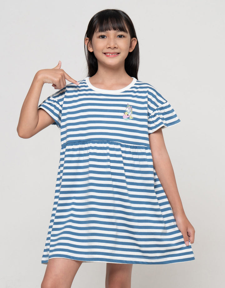 MxM Little M Stripe Dress Anak Perempuan
