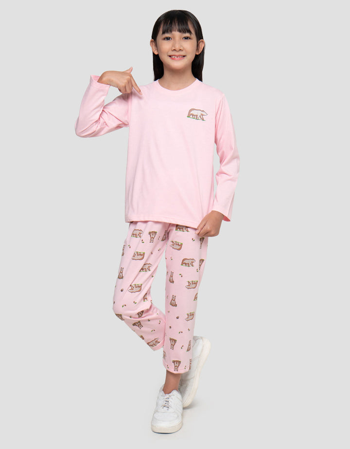 MxM Little M Anak Motif Squirel Pakaian Setelan Anak Perempuan