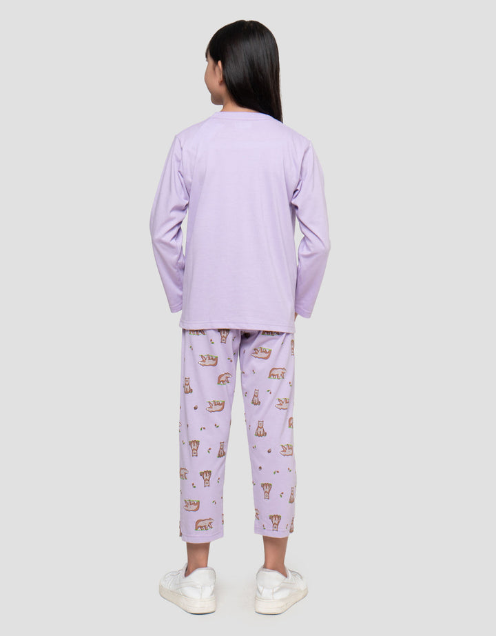MxM Little M Anak Motif Bear Pakaian Setelan Anak Perempuan
