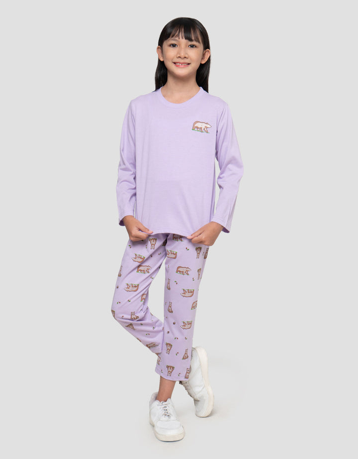 MxM Little M Anak Motif Bear Pakaian Setelan Anak Perempuan