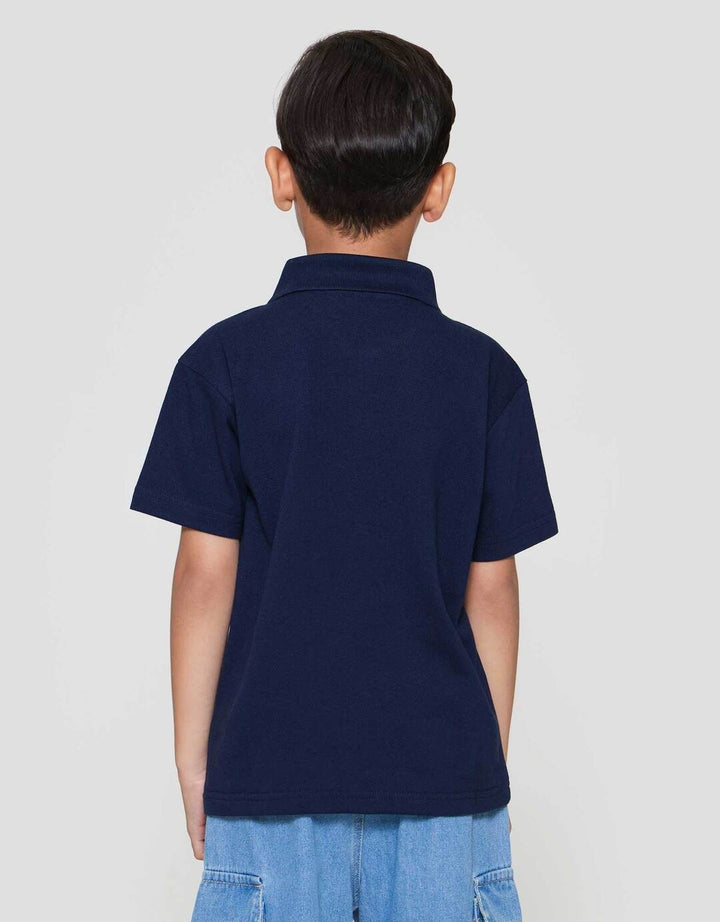 Little M Kerah Bsc Rib Kancing Kaos Anak Laki-laki