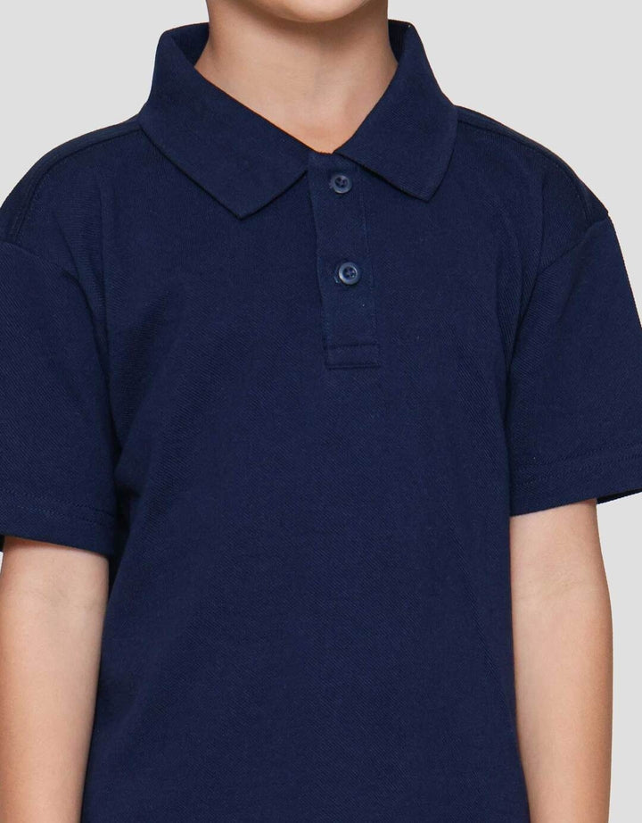 Little M Kerah Bsc Rib Kancing Kaos Anak Laki-laki