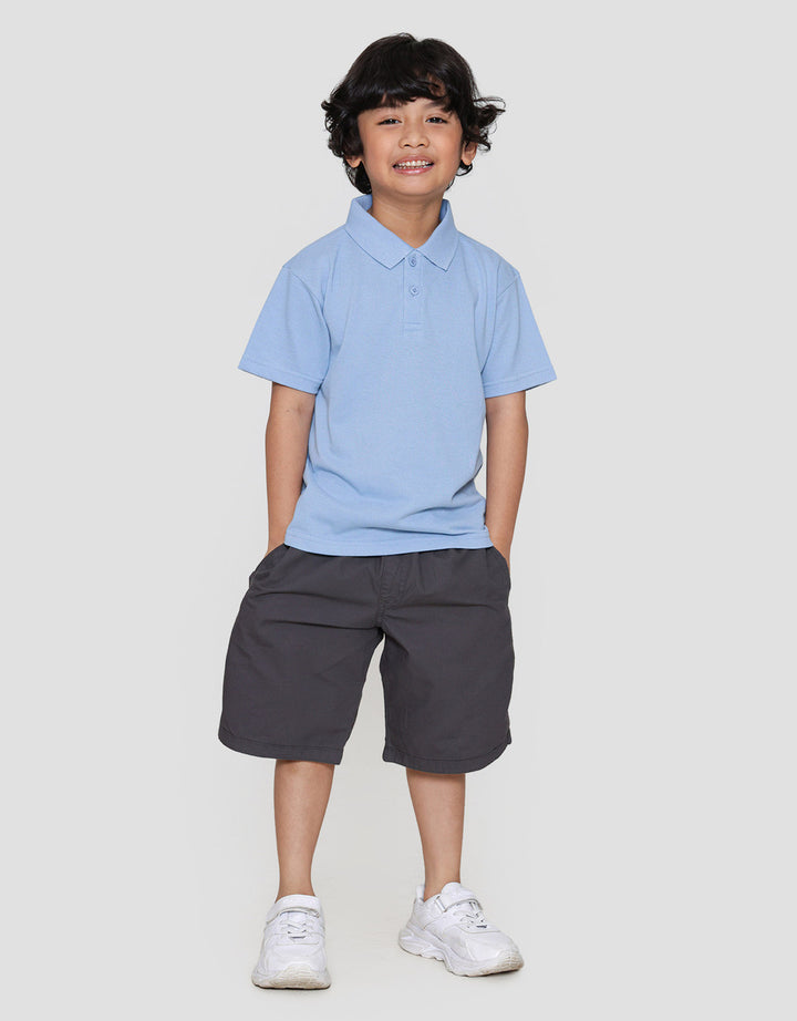 Little M Kerah Bsc Rib Kancing Kaos Anak Laki-laki