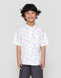 Little M Print Dino Kemeja Anak Laki-laki