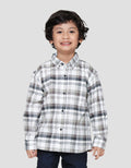 Little M Kotak Grey Mm Wash Kemeja Anak Laki-laki