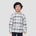 Little M Kotak Grey Mm Wash Kemeja Anak Laki-laki