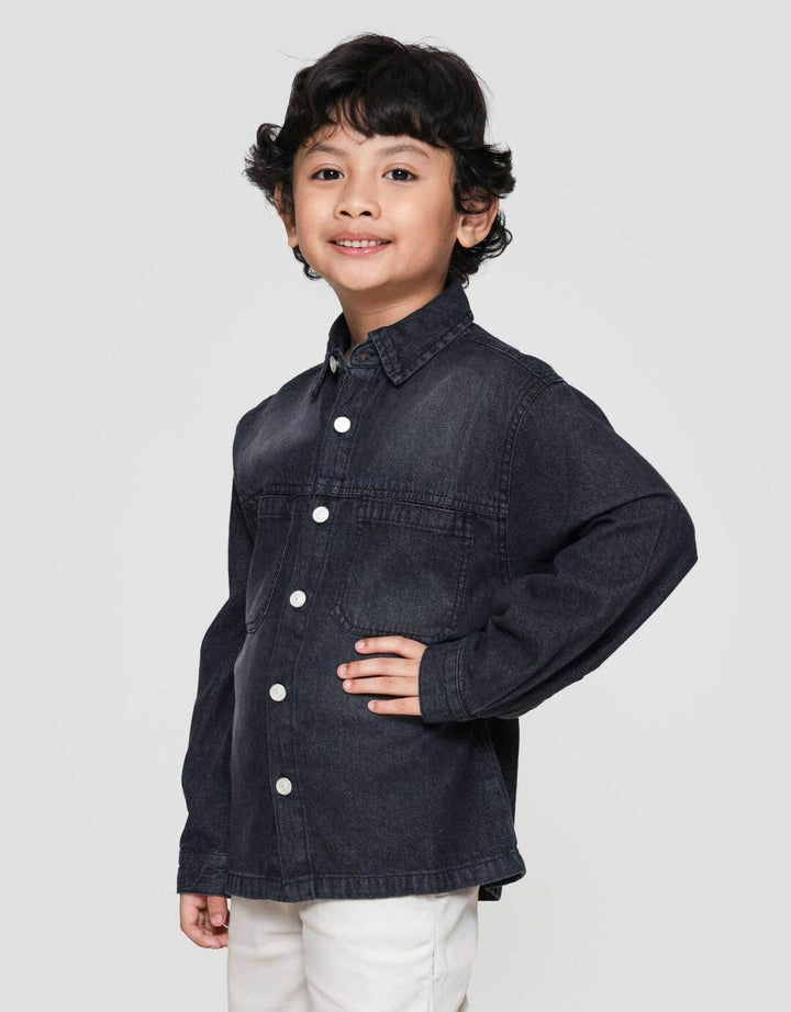 Little M Wash Ktg Kanan Kiri Jaket Denim Anak Laki-laki