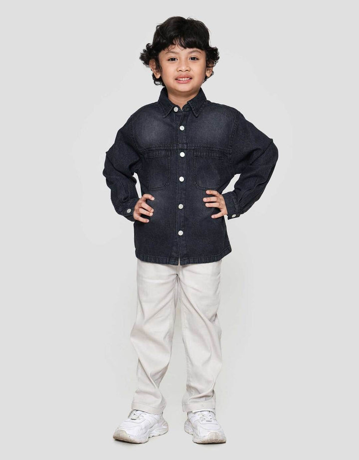 Little M Wash Ktg Kanan Kiri Jaket Denim Anak Laki-laki