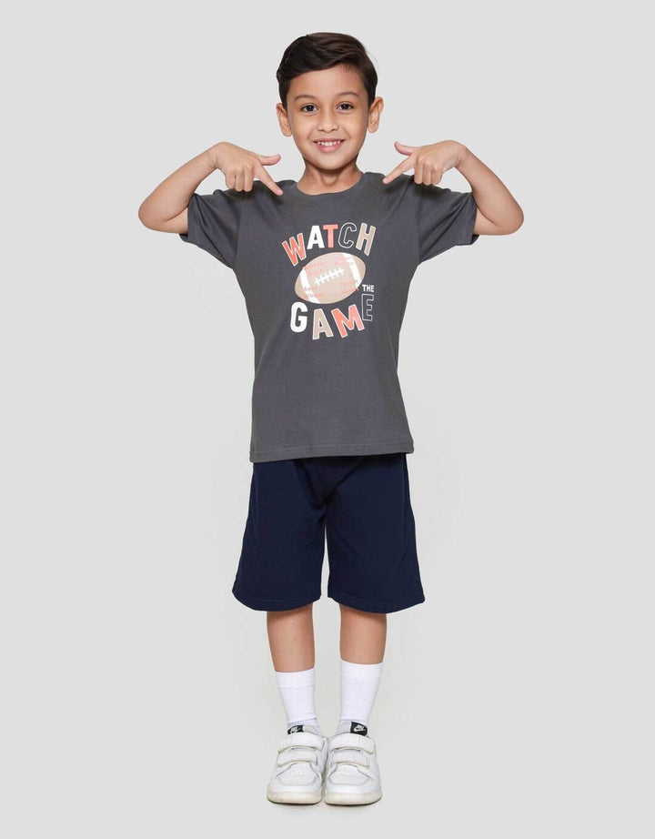 Little M Watch The Game Kaos Anak Laki-laki