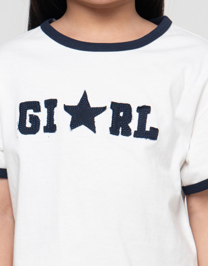 Little M Print Girl Kaos Anak Perempuan