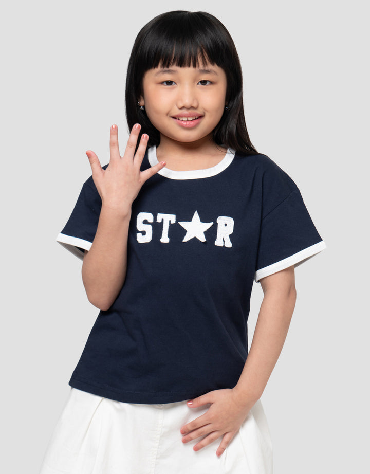 Little M Print Star Kaos Anak Perempuan