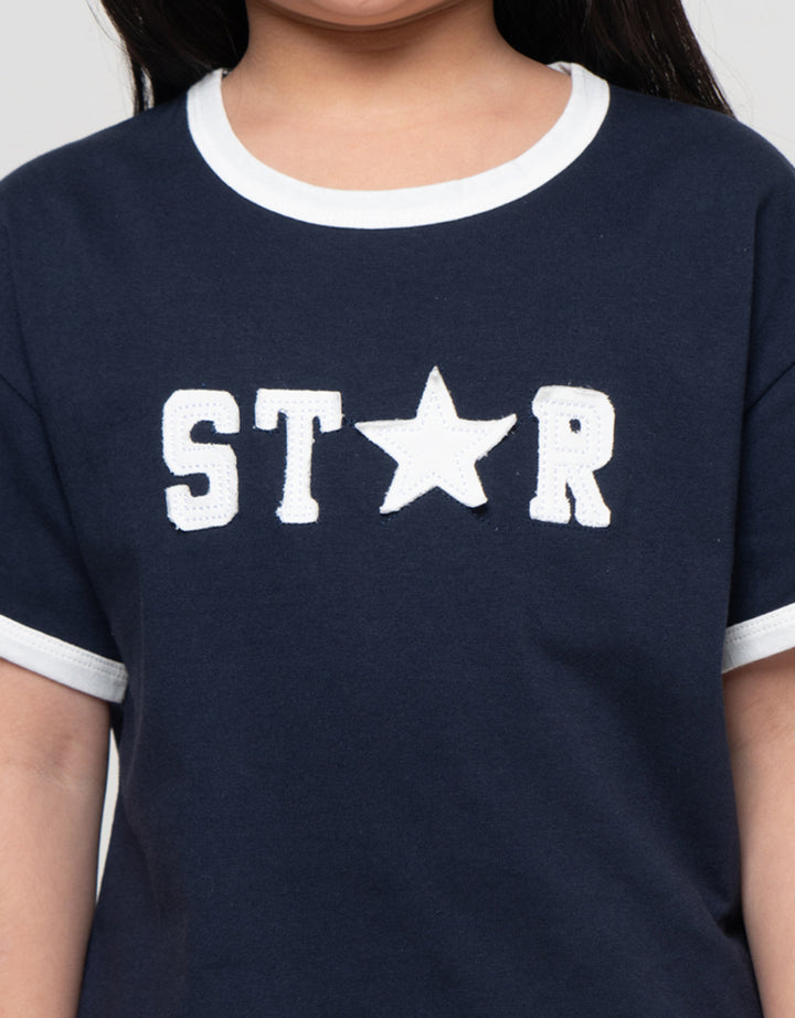 Little M Print Star Kaos Anak Perempuan