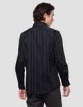 Cole Slim Fit Double Stripe Cotton Kemeja Pria