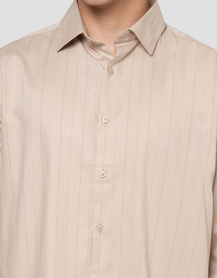 Cole Double Stripe Cotton Men's Long Sleeve Shirt