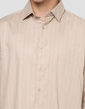 Cole Slim Fit Double Stripe Cotton Kemeja Pria