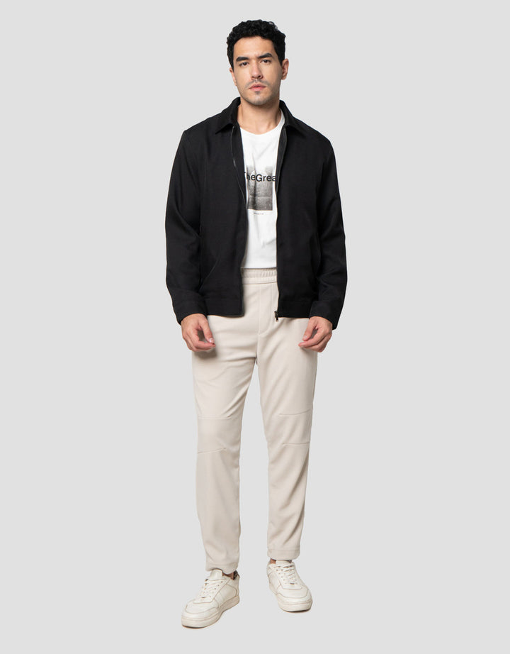 Cole Formal Twill Harrington Collar Jaket Pria