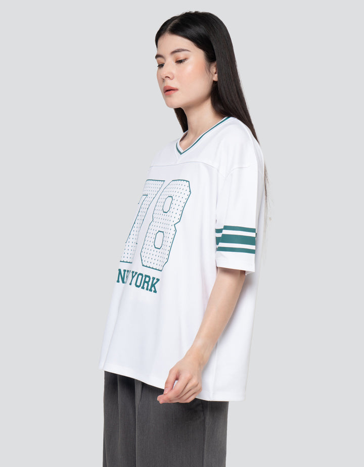 Nevada Polymesh Kaos Oversize Wanita