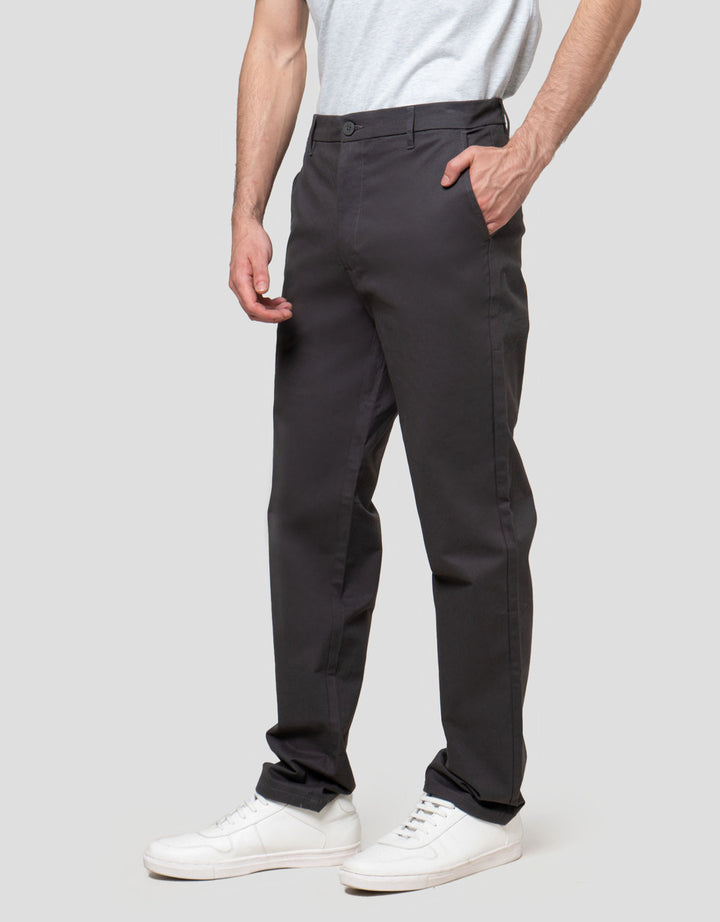 Aos Slim Twill Comfort Celana Chinos Pria