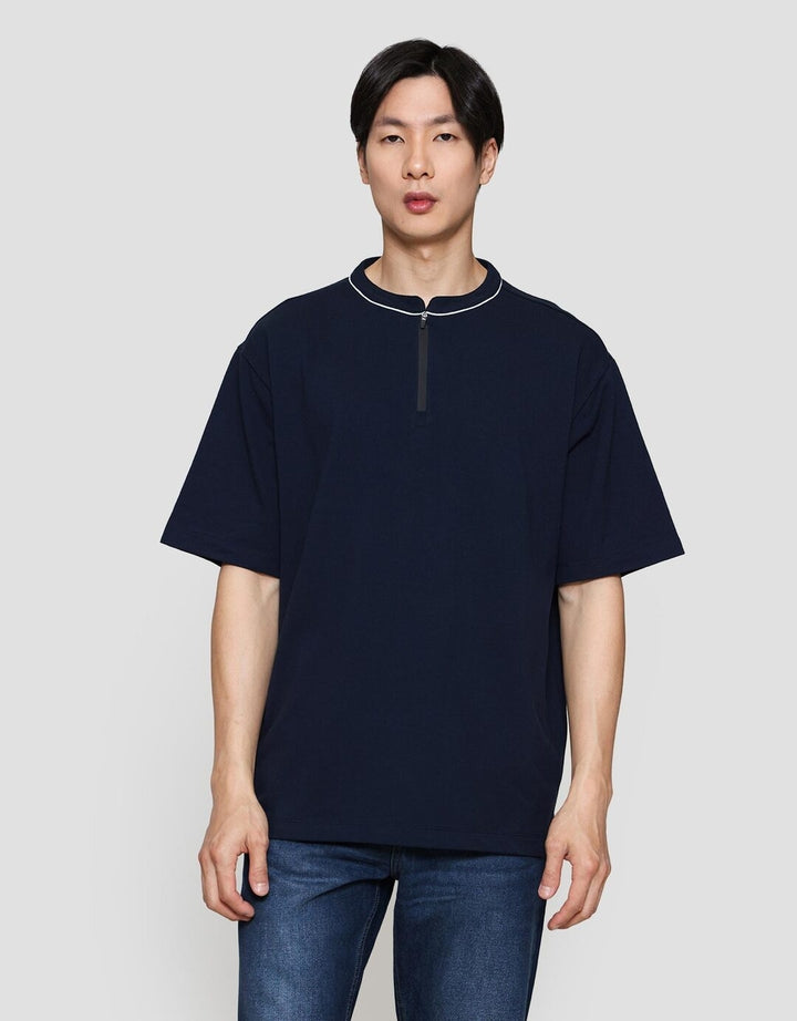 Aos Texture Zipper Baju Koko Pria