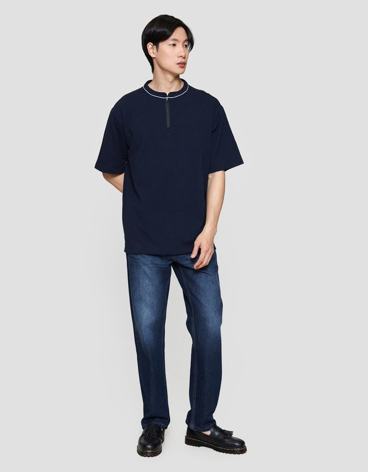 Aos Texture Zipper Baju Koko Pria