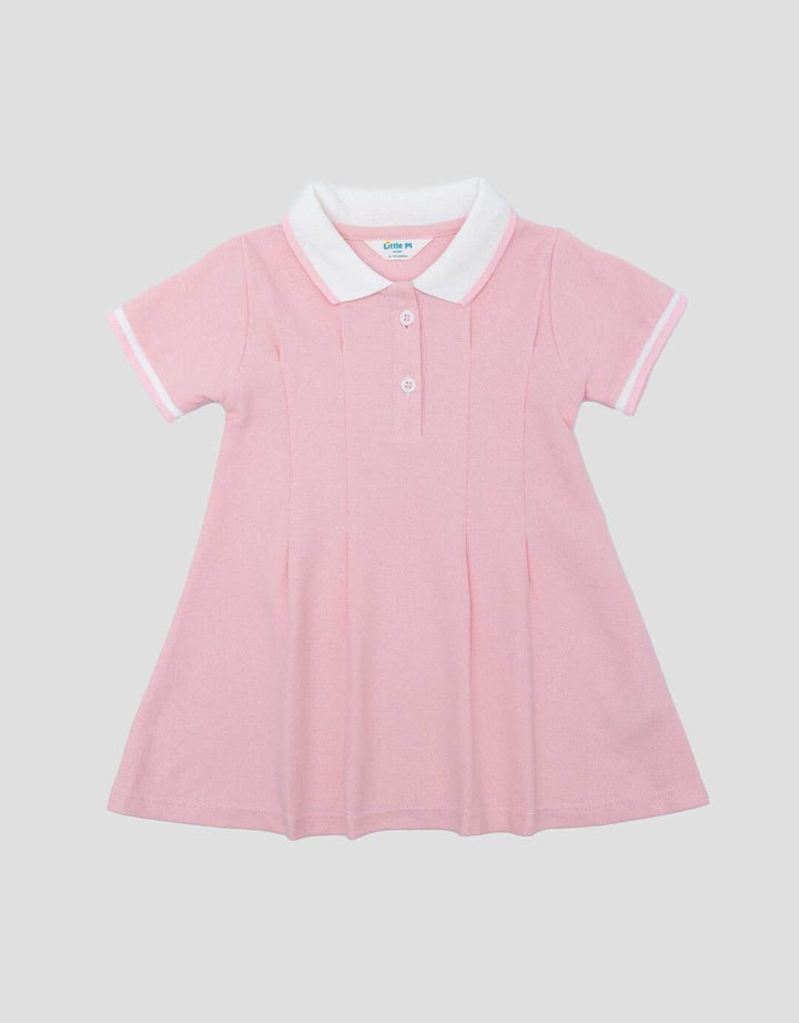 Little M Polo With Plisket Midi Dress Bayi
