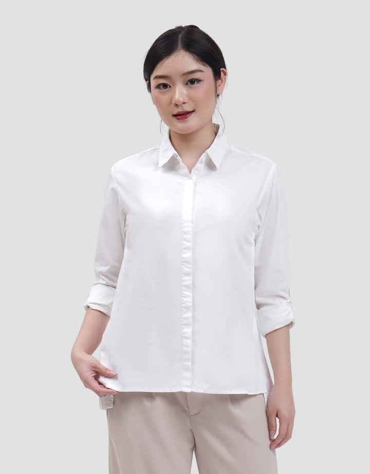 MxM Nevada Kemeja Solid Lengan Panjang Wanita