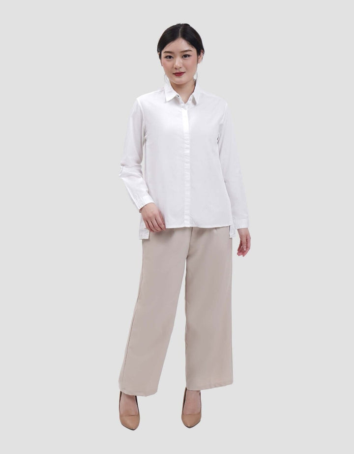 MxM Nevada Kemeja Solid Lengan Panjang Wanita