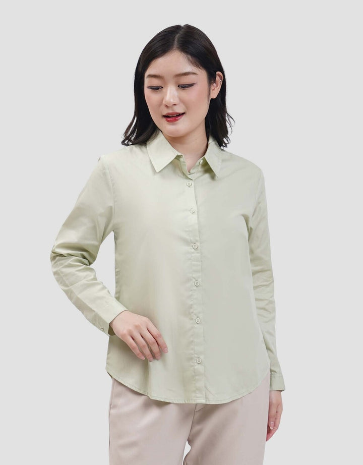 MxM Nevada Kemeja Solid Lengan Panjang Wanita