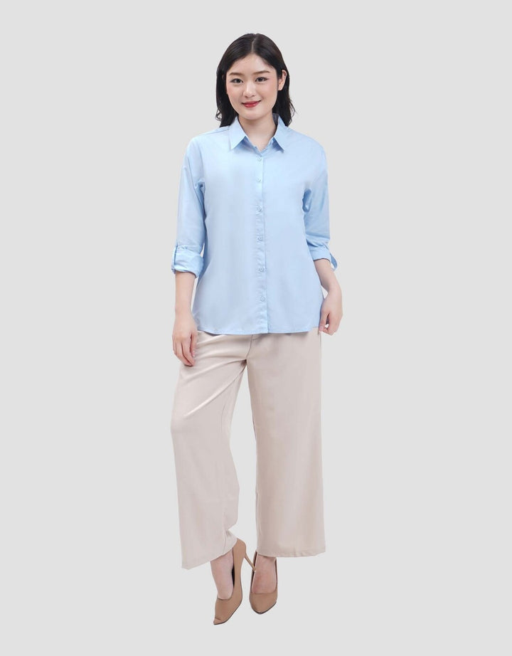 MxM Nevada Kemeja Solid Lengan Panjang Wanita