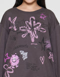 Nevada Print Grafitti Sweater Anak Perempuan