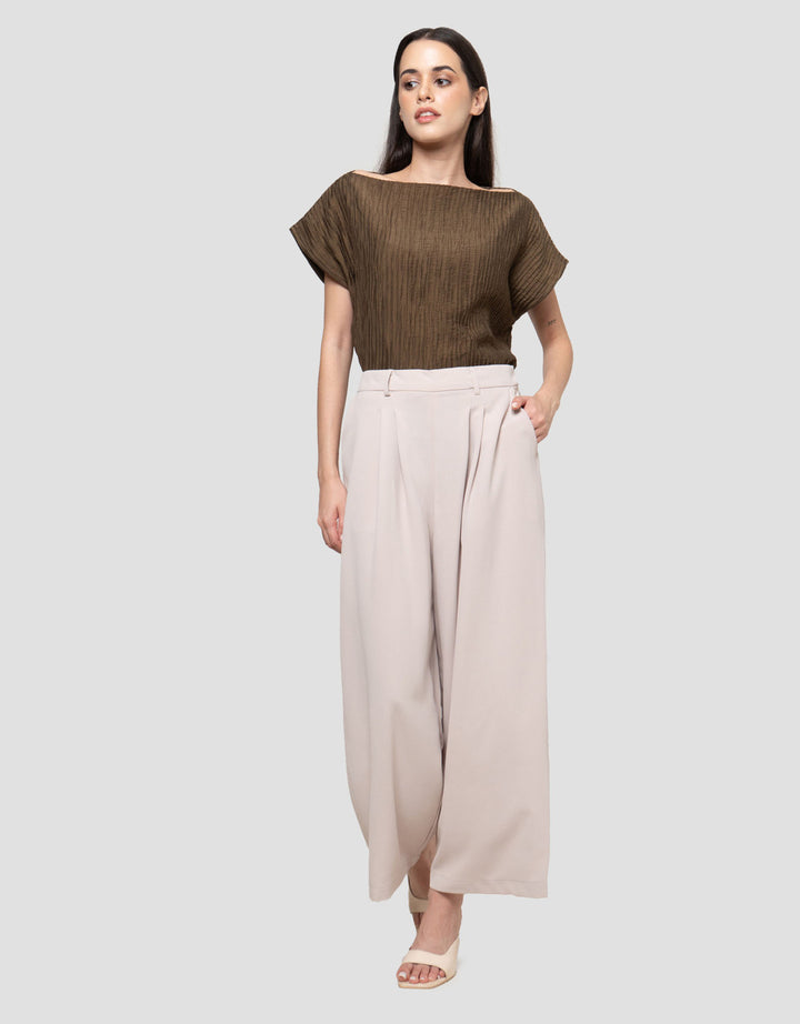 Connexion Full Length Poly Palazzo W/ Side Zip Celana Panjang Wanita