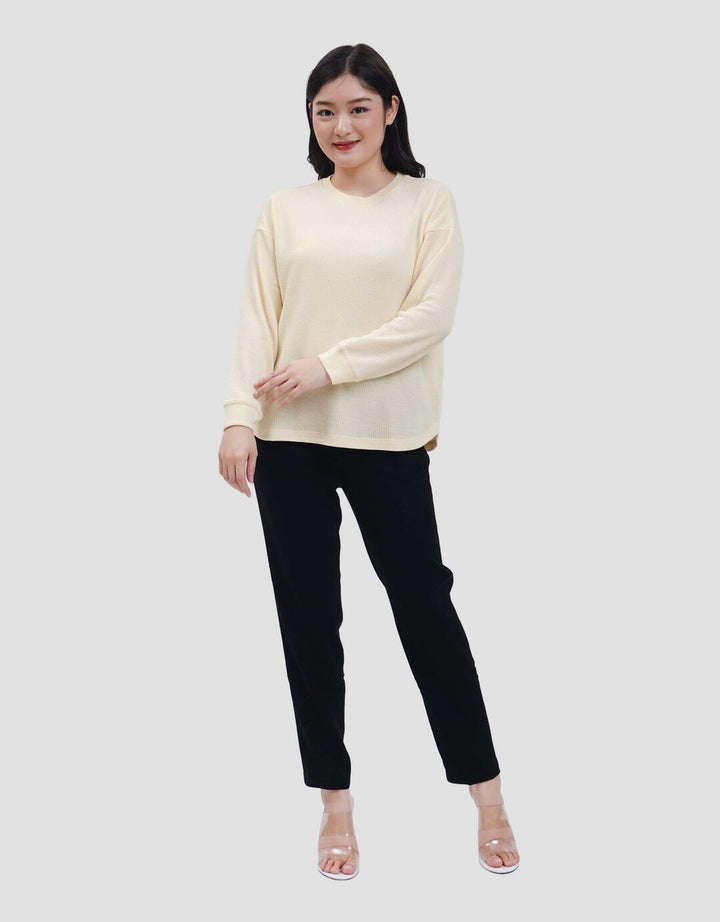 Connexion Waffle Kaos Lengan Panjang Wanita