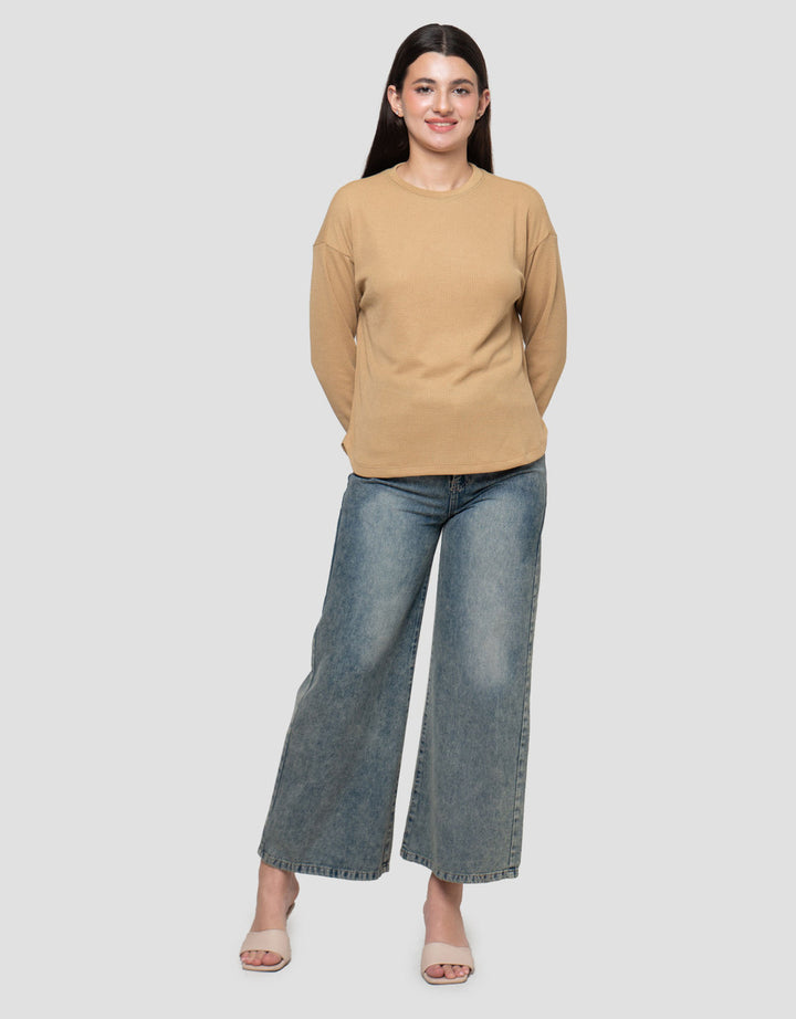 CONNEXION WAFFLE KAOS LENGAN PANJANG WANITA