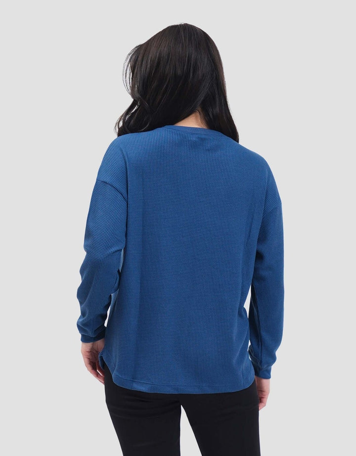 Connexion Waffle Kaos Lengan Panjang Wanita