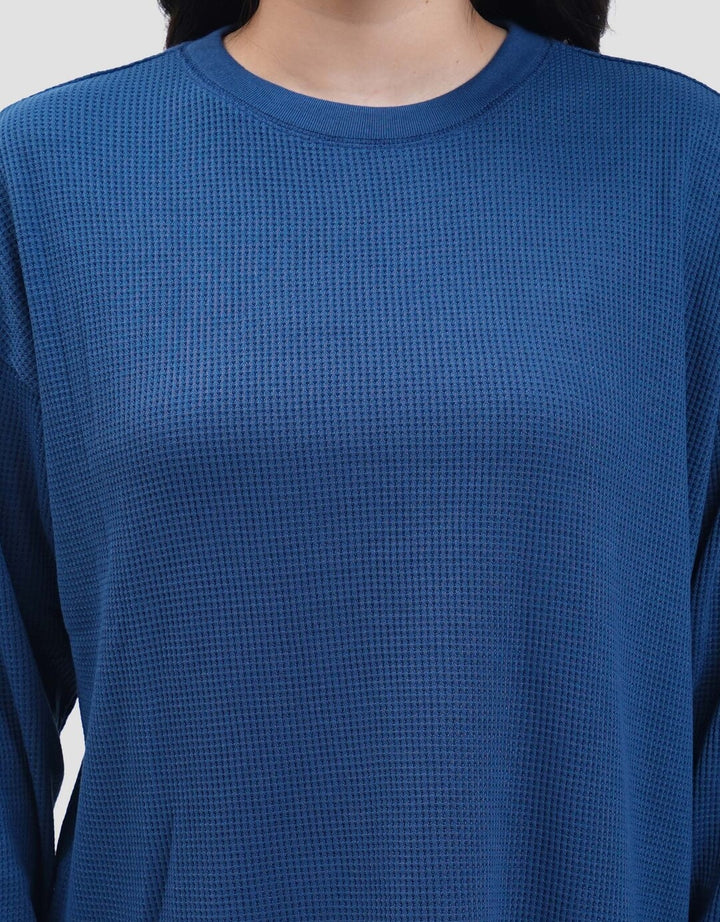 Connexion Waffle Kaos Lengan Panjang Wanita