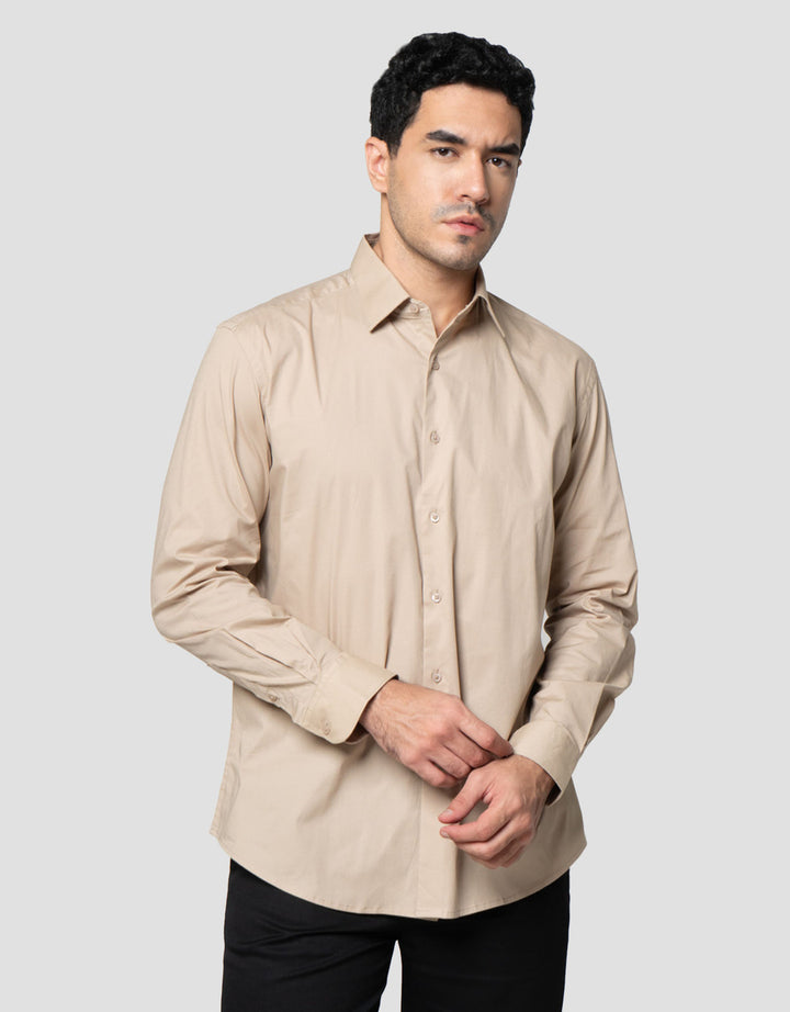 Cole Smart Fit Solid Stretch Kemeja Pria