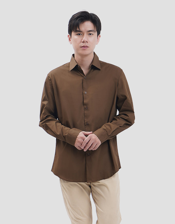 Cole Smart Fit Solid Stretch Kemeja Pria