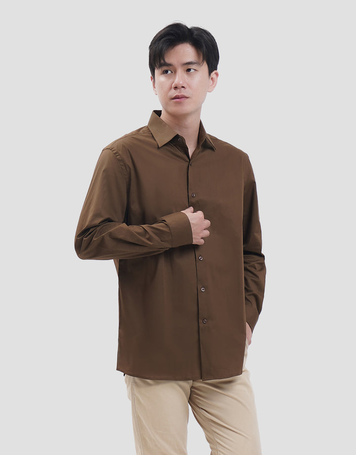 Cole Smart Fit Solid Stretch Kemeja Pria