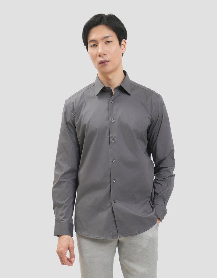 Cole Smart Fit Solid Stretch Kemeja Pria
