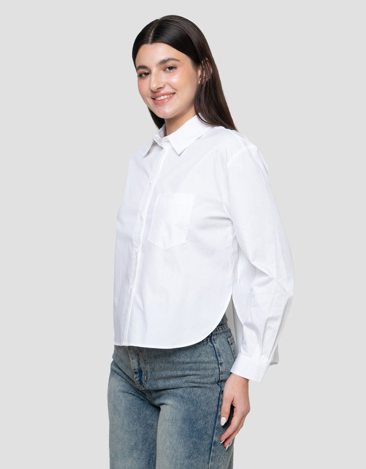 Connexion Blend Slim Tapered Waist Length Kemeja Wanita