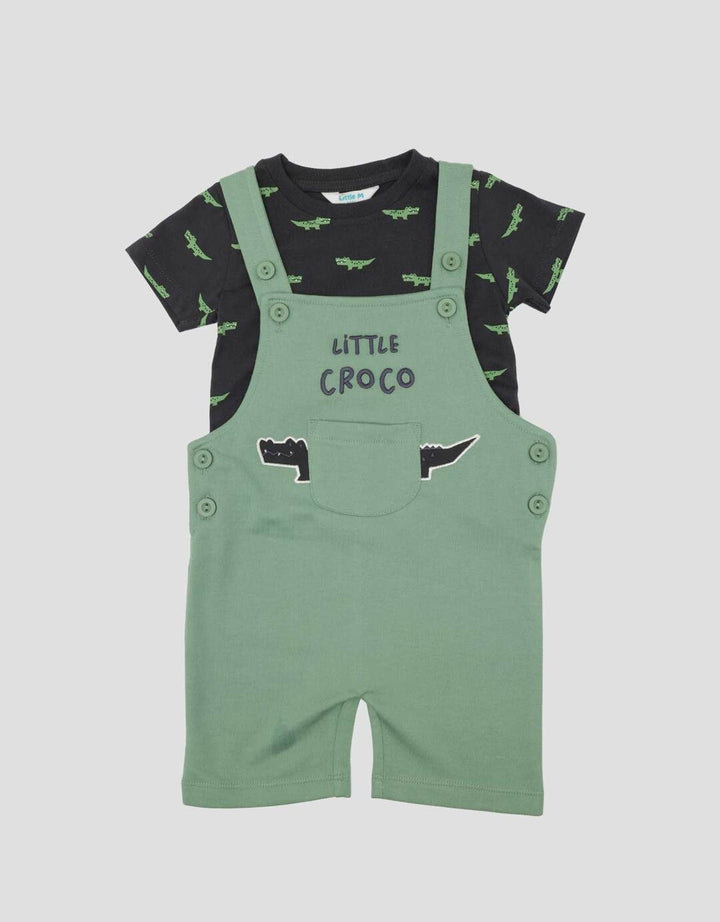 Little M Terry App Buaya Jumpsuit Overall Bayi