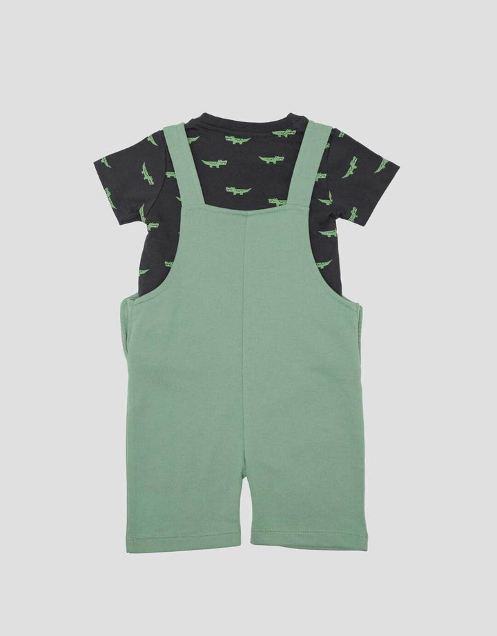 Little M Terry App Buaya Jumpsuit Overall Bayi