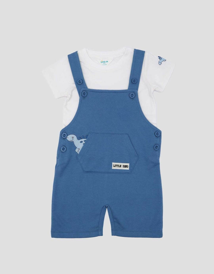 Little M Terry App Dino Jumpsuit Overall Bayi
